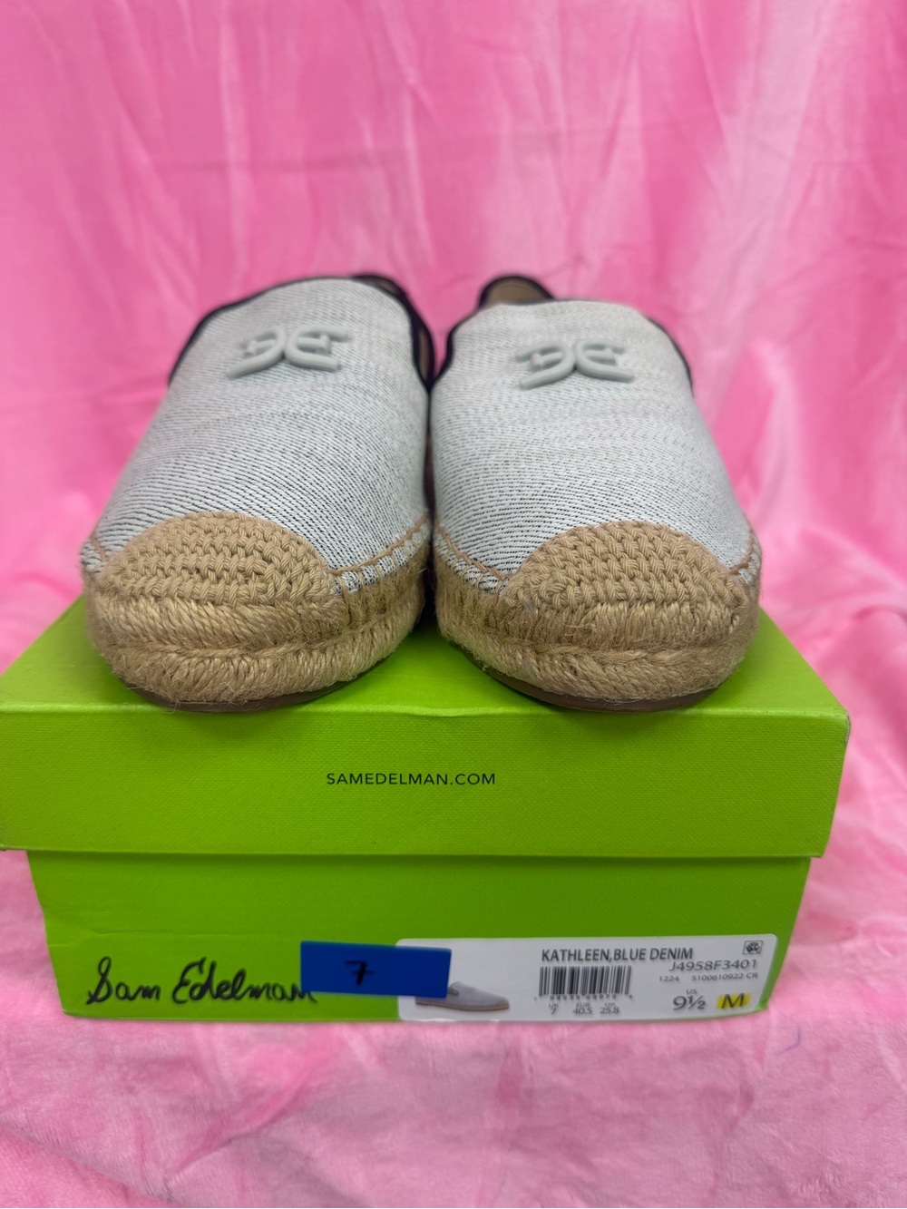Sam Edelman Espadrille Slip-On - Light Gray and Natural